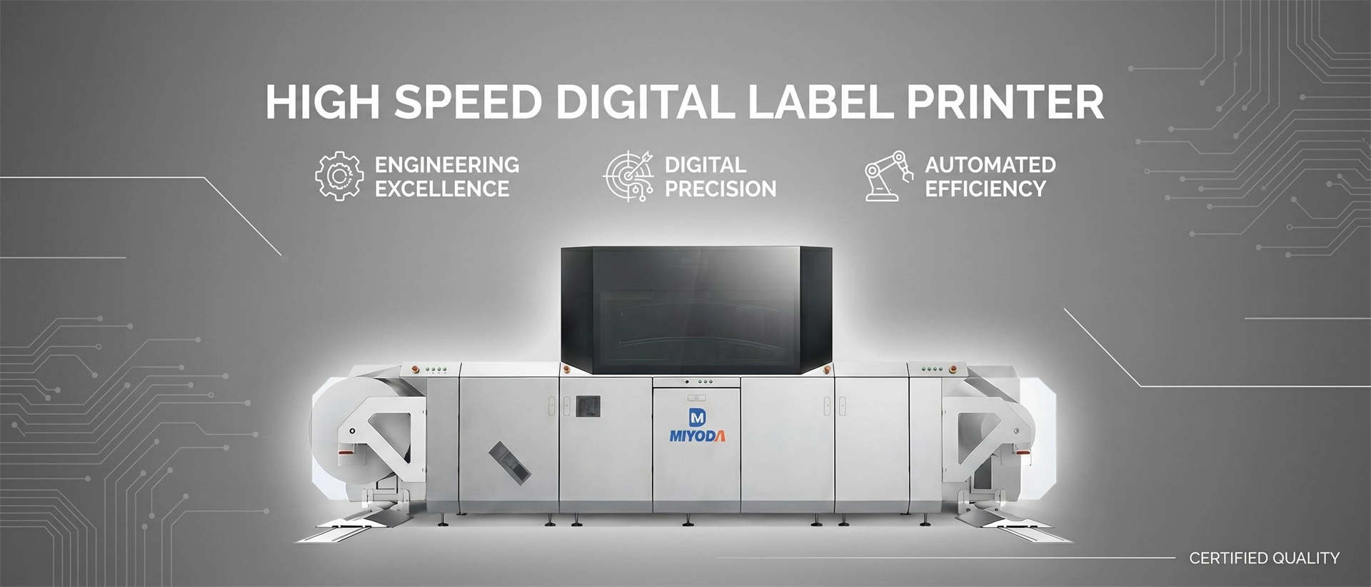 High-Speed Digital Label Printer - UV LED Technology | Miyoda