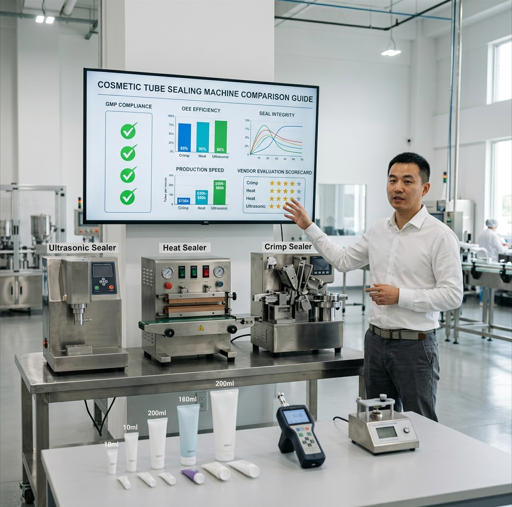 cosmetic tube sealing machine