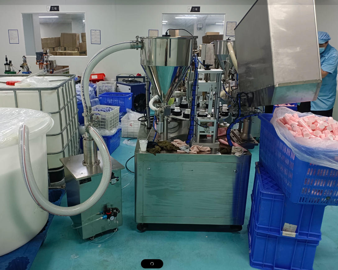 cosmetic cream tube filling machine